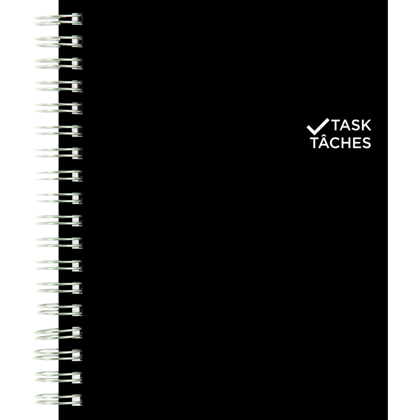 Blueline® Task Planner 9-1/4" x 7-1/4" Biilingual Black