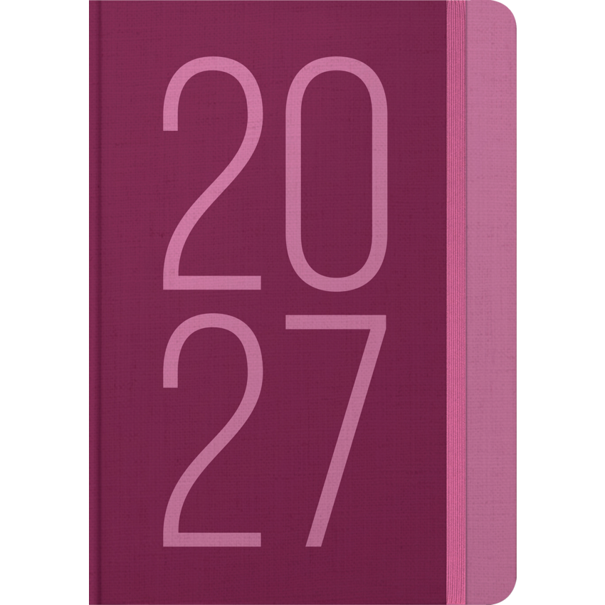 Letts® Essence Weekly/Monthly Planner Hard Cover 8-1/4" x 5-7/8" Multilingual Rose