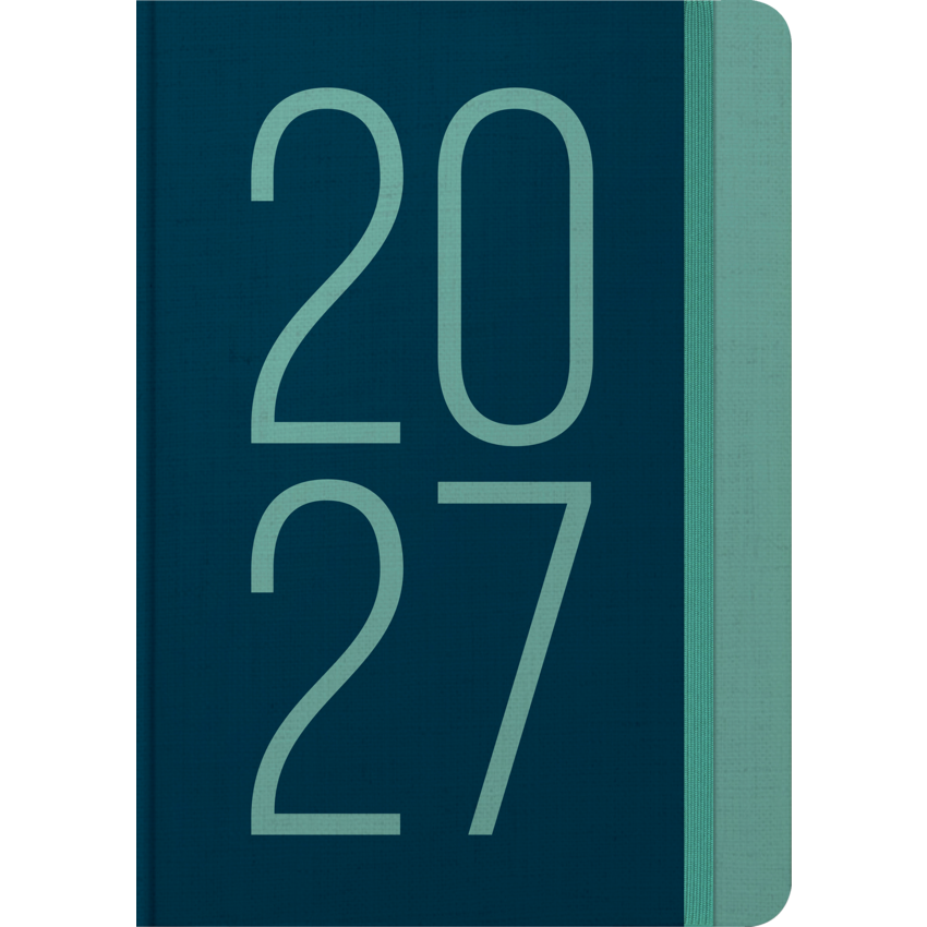 Letts® Essence Weekly/Monthly Planner Hard Cover 8-1/4" x 5-7/8" Multilingual Teal