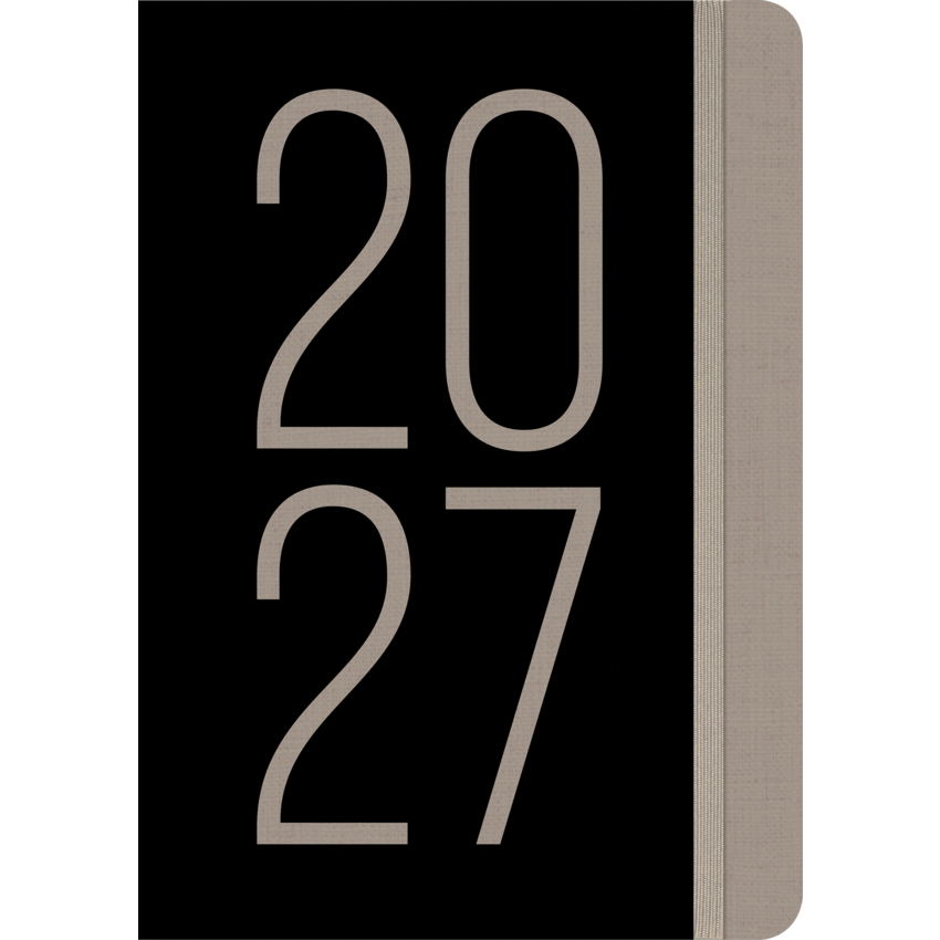 Letts® Essence Weekly/Monthly Planner Hard Cover 8-1/4" x 5-7/8" Multilingual Black