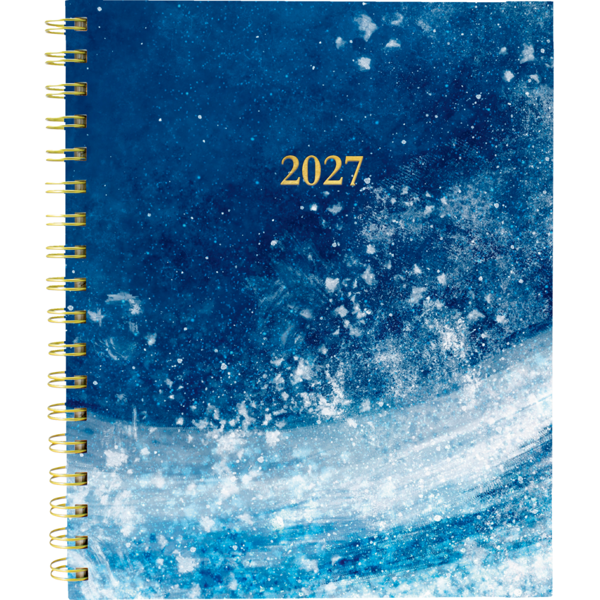 Blueline® Weekly/Monthly Planner Hard Cover 9-1/4" x 7-1/4" Bilingual Celestial