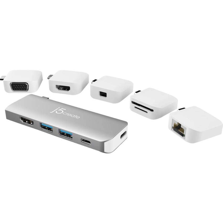 j5create® ULTRADRIVE Kit USB-C® Multi-Display Modular Dock Grey