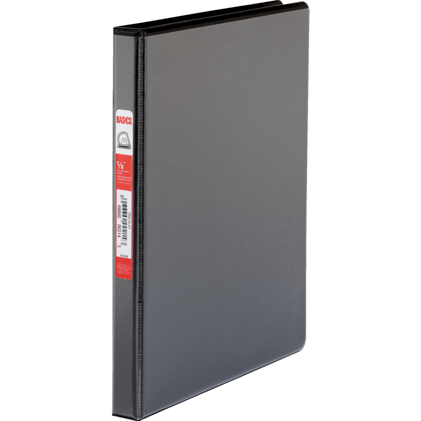 Basics® Customizable D-Ring Binder 5/8" Black
