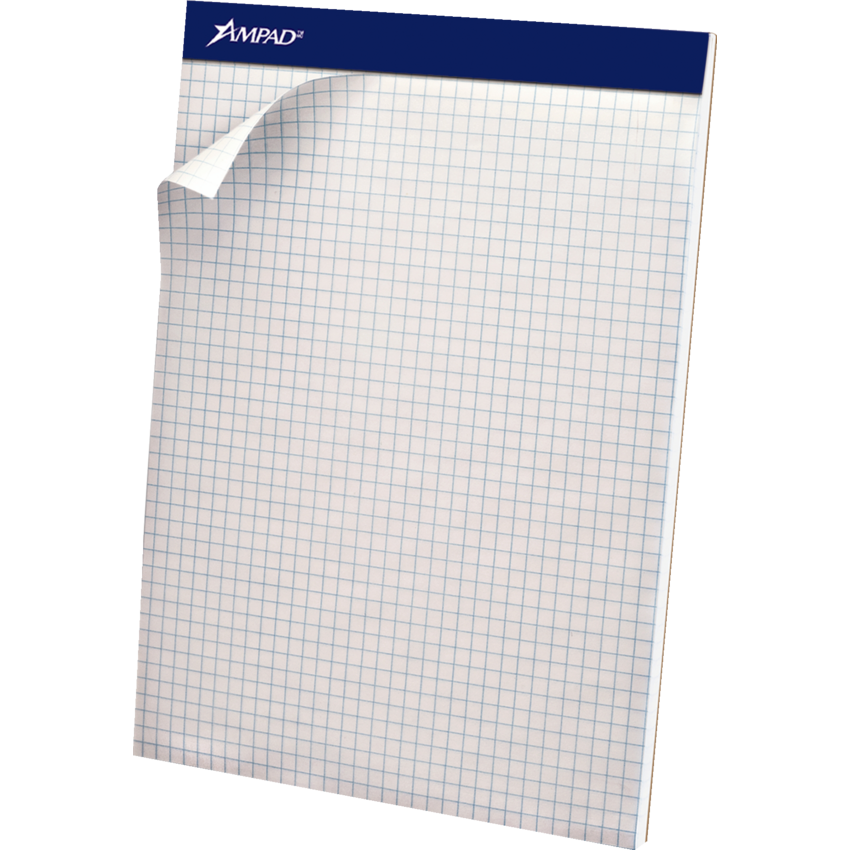 Ampad™ Perforated Pad Quad 8-1/2" x 11-3/4" 50shts