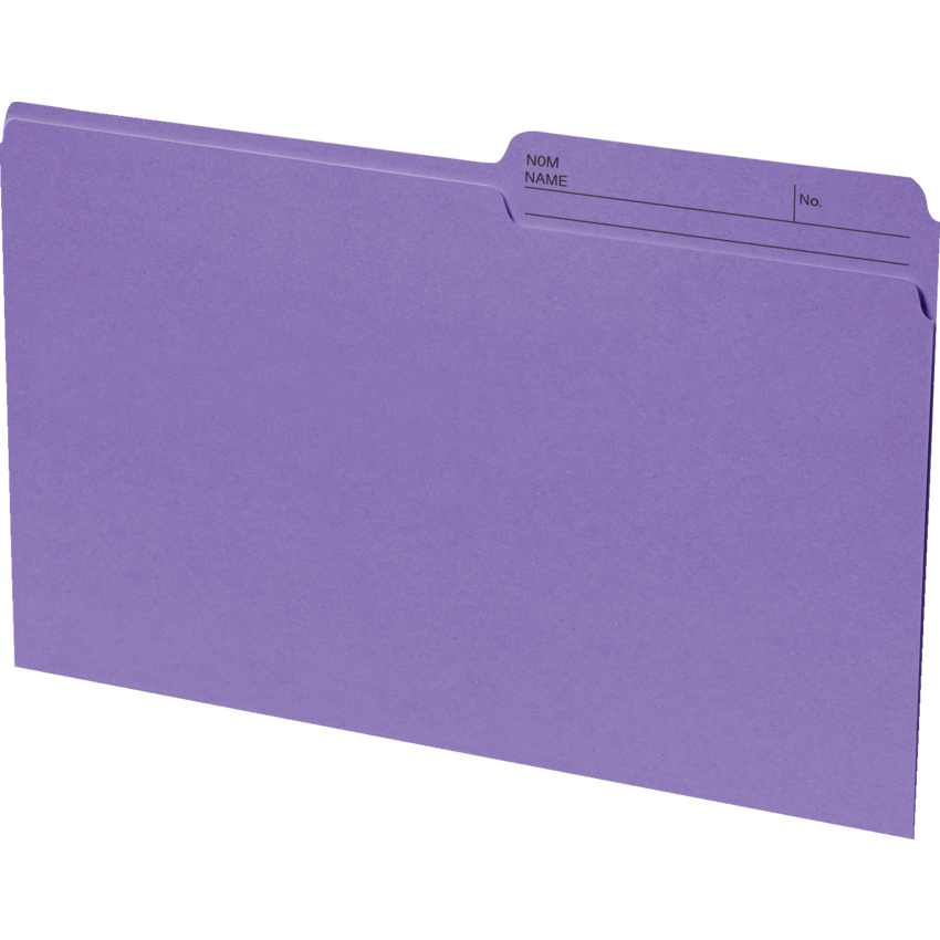 Basics® Coloured Reversible File Folders Legal Violet 100/box