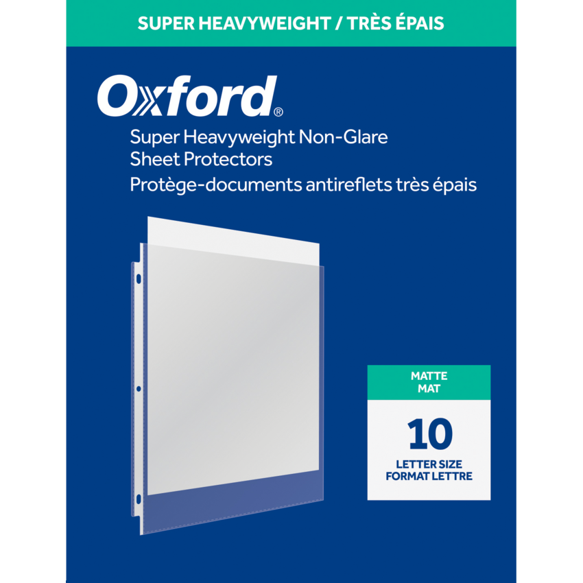 Oxford® Page Protectors Matte 4 mil Letter 10/pkg