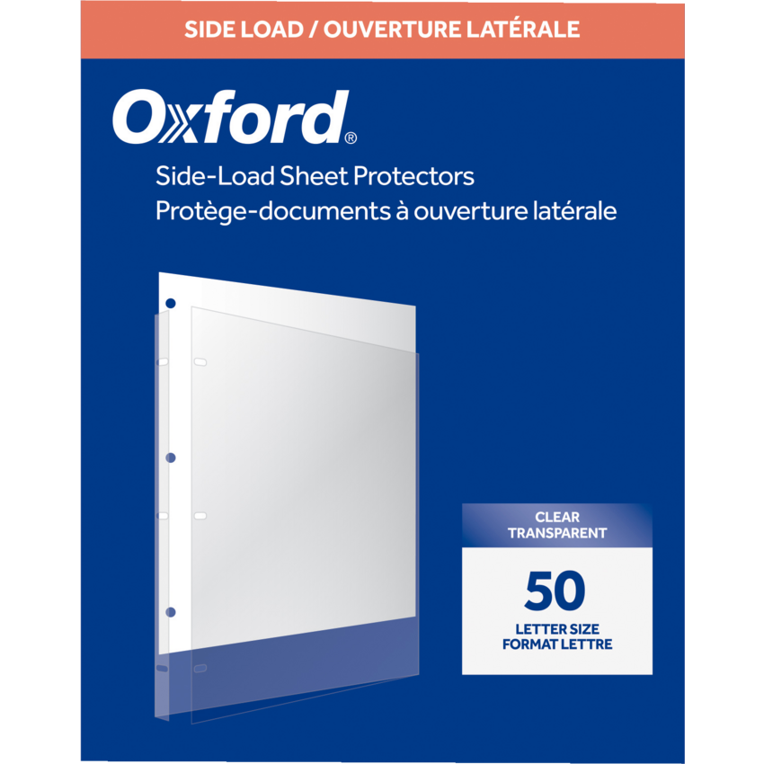 Oxford® Side Load Sheet Protectors 2.4 mil Letter 50/box