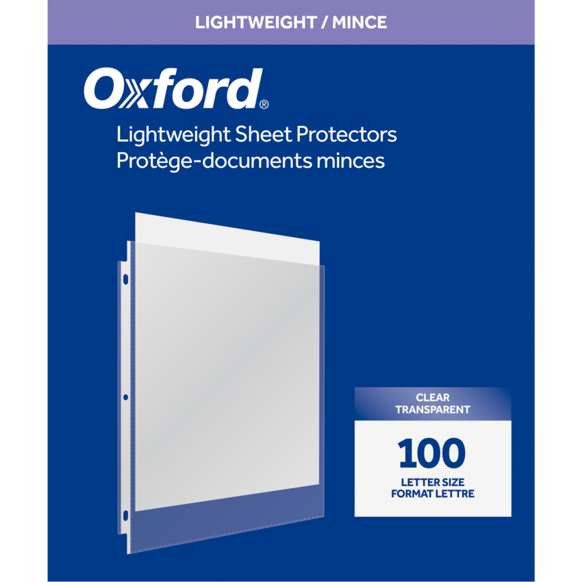 Oxford® Sheet Protectors Lightweight Letter 100/box