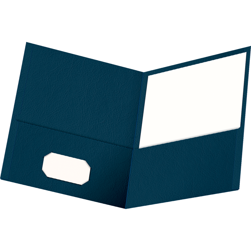 Oxford® Twin Pocket Portfolio Dark Blue 6/pkg