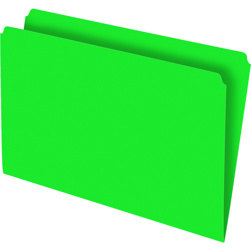 Pendaflex® Straight Cut Vertical Coloured File Folders Legal Green 100/box