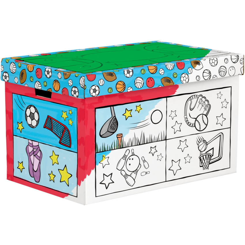 Bankers Box® At Play™ Colour In Toy Box 18" x 18" x 28" Sports