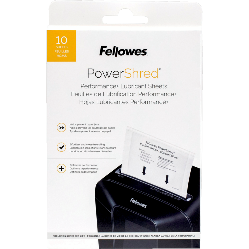 Fellowes® Powershred® Performance+ Lubricant Sheets 10/pkg