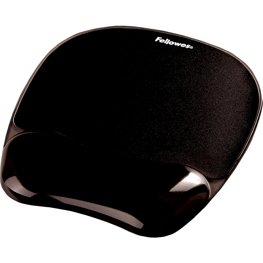 Fellowes® Crystals™ Gel Mouse Pad Wrist Support 7-9/10"W x 9-3/50"D x 1/2"H Black