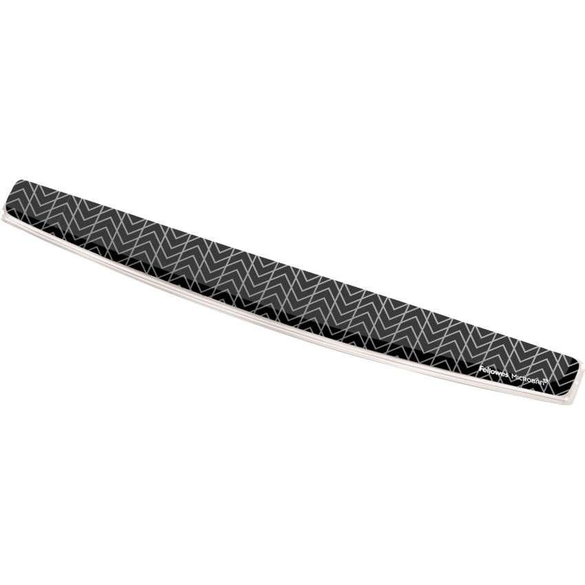Fellowes® Photo Gel Keyboard Wrist Rest with Microban® Chevron 18-1/2"W x 2-3/10"D x 3/4"H Black