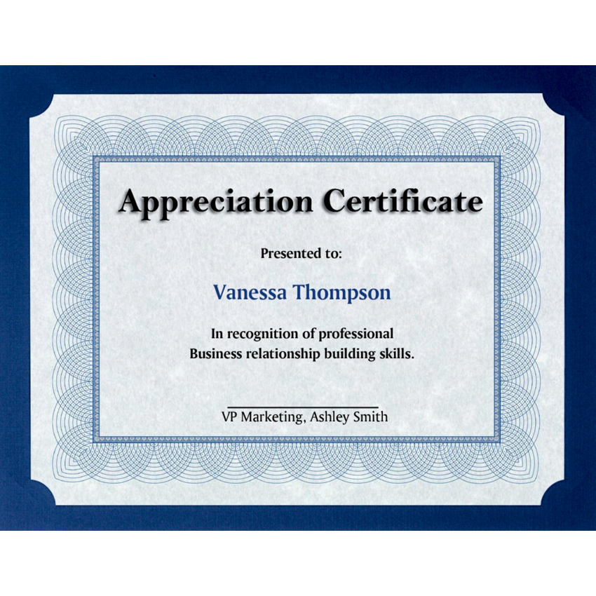 St. James® Certificate Presentation Cards Navy 25/pkg