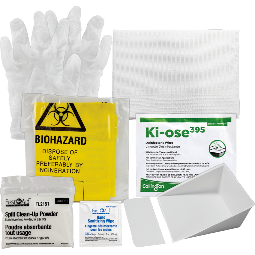 First Aid Central® Biohazard Spill Clean-Up Kit