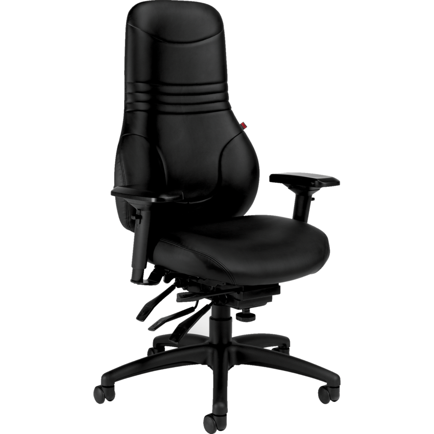 Basics® Ergo Boss™ Executive Back Multi-Tilter Chair Bonded Leather Black