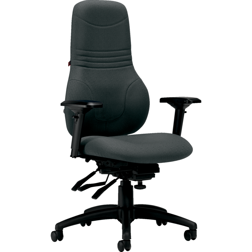 Basics® Ergo Boss™ Multi-Tilter Chair Executive Back Generous Seat Fusion Fabric Graphite