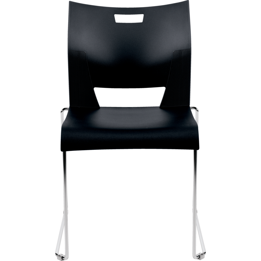 Global® Duet™ Stacking Chair Armless Asphalt Night