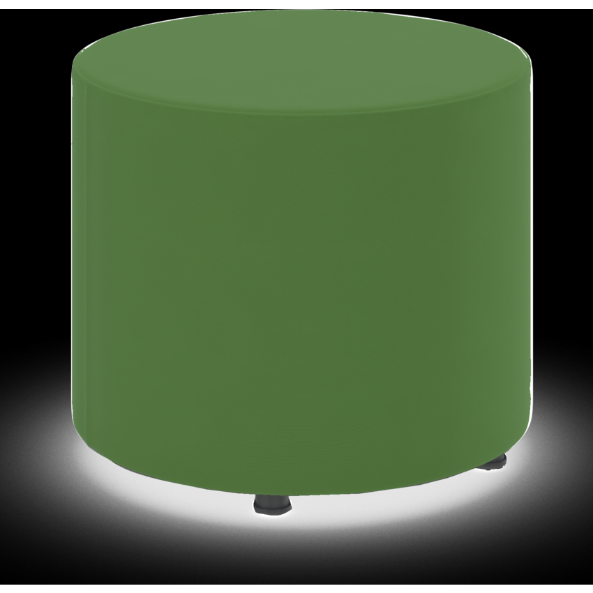 Offices to Go® Craft Modular Ottoman Round Waterfall Fabric Rain Forest