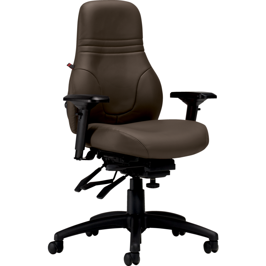 Basics® Ergo Boss™ High Back Multi-Tilter Chair Bonded Leather Dark Brown