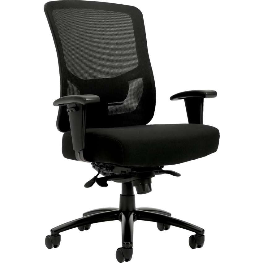 Offices to Go® Raven 400M Heavy Duty Synchro-Tilter Mesh Back Chair Black