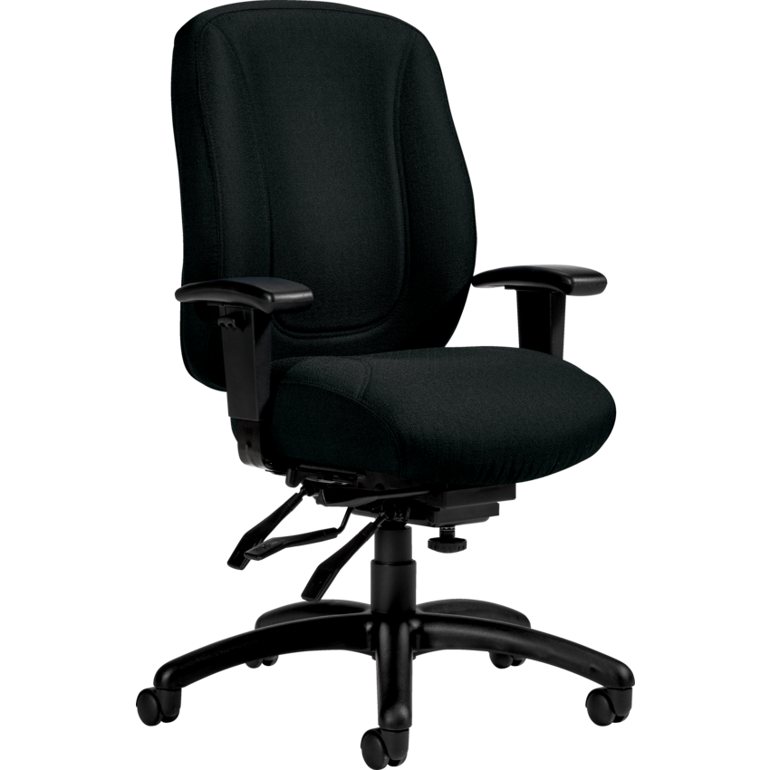 Offices To Go® Overtime™ Multi-Tilter Chair High Back Fusion Fabric Carbon