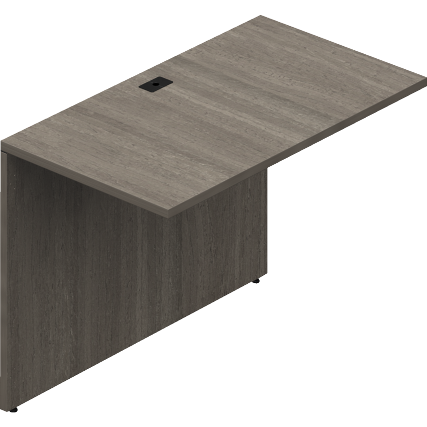 Offices to Go® Newland™ Flush Bridge 42"W x 24"D x 29-3/5"H Absolute Acajou