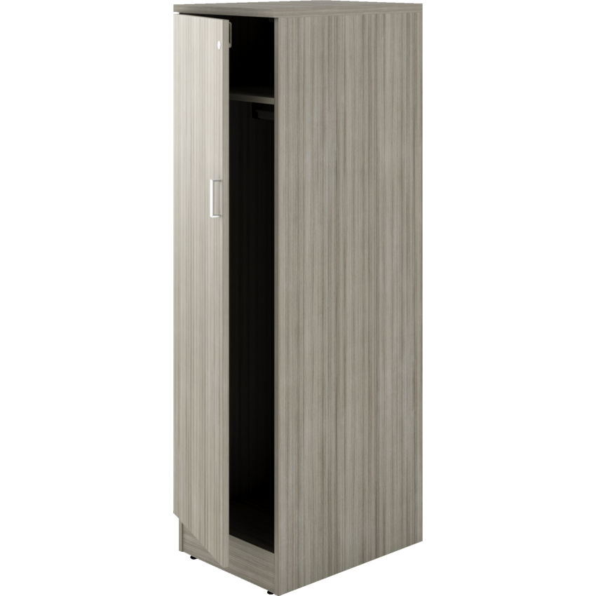 Offices To Go® Newland™ Personal Wardrobe Left 18"W x 24"D x 65-3/5"H Noce Grigio finish