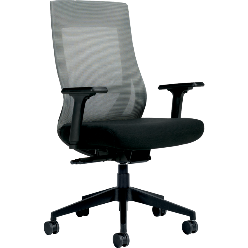 Offices to Go® Zim Synchro-Tilter Chair High Back Mesh Grey