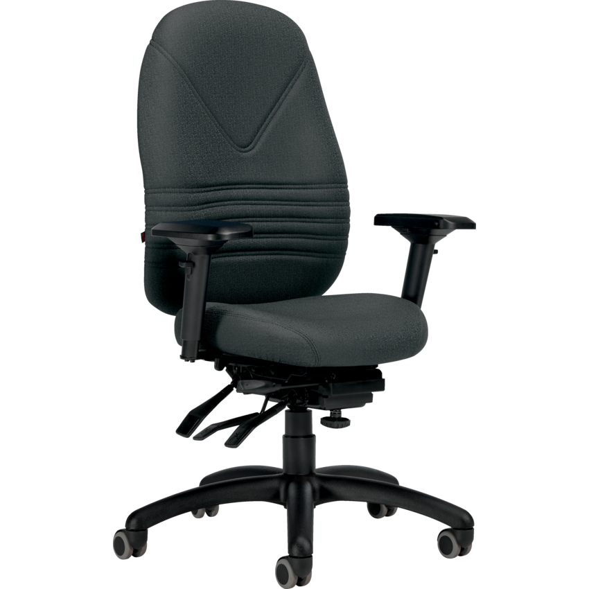 Basics® Chevron Ultra™ High Back Petite Seat Multi-Tilter Chair Fusion Fabric Graphite