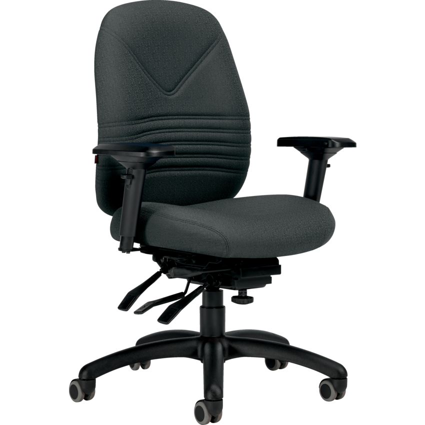 Basics® Chevron Ultra™ Medium Back Multi-Tilter Chair Graphite