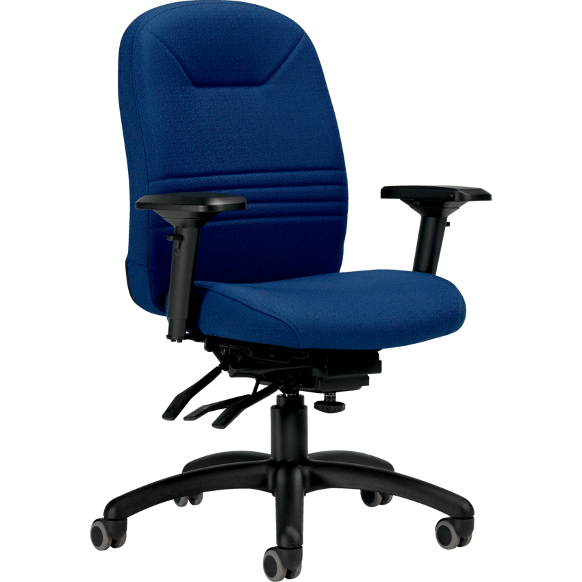 Basics® Comfort-Time™ Ultra Multi-Tilter Chair High Back Fusion Fabric Cobalt