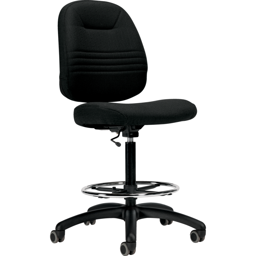 Basics® Comfort-Time™ Drafting Stool Armless Fusion Fabric Carbon