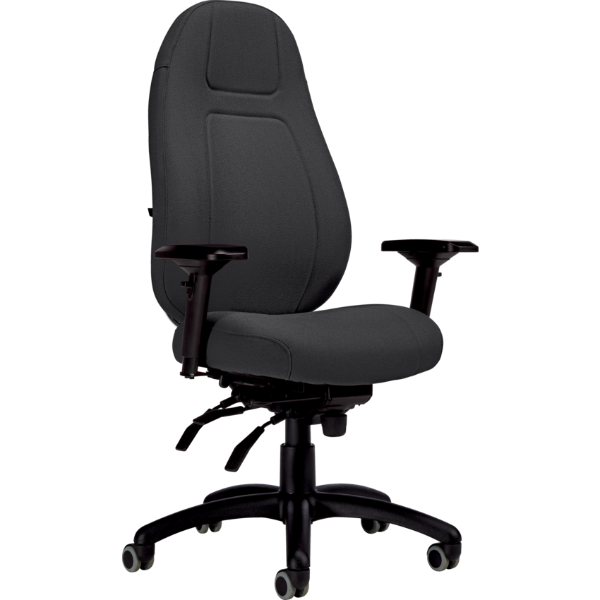 Basics® ObusForme® Elite Heavy Duty Multi-Tilter High Back Fusion Fabric Chair Carbon