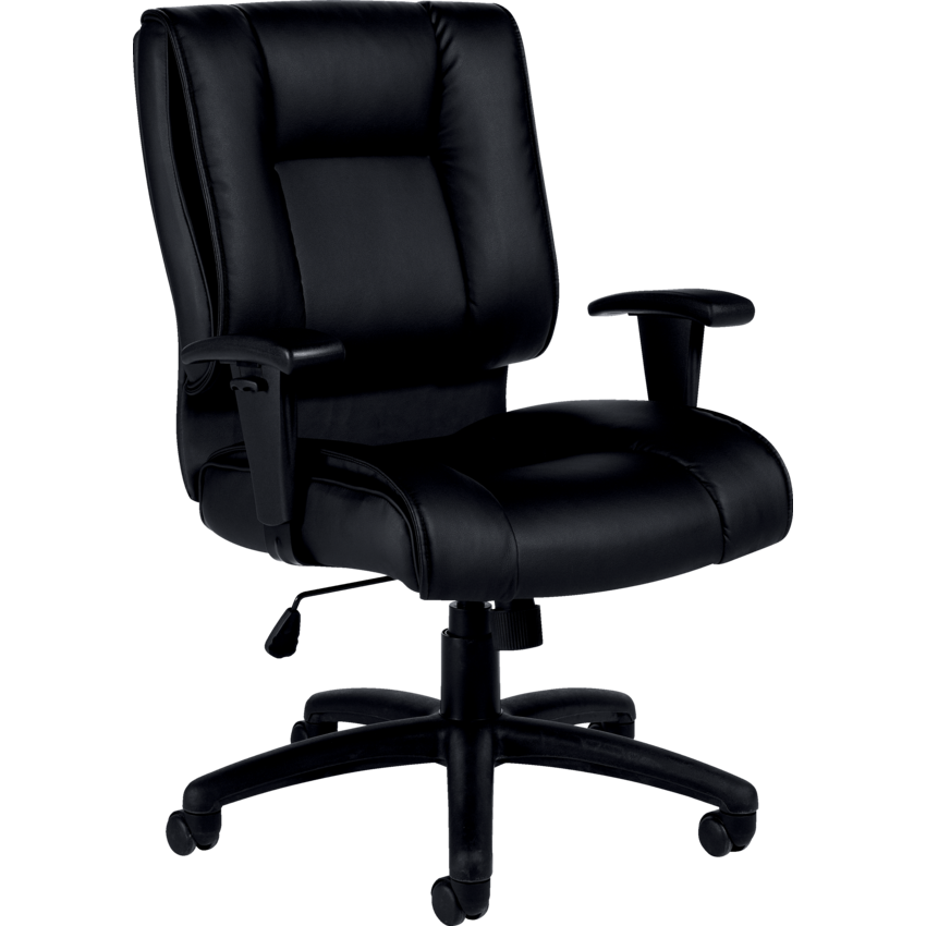 Offices to Go® Ashmont Tilter Chair Medium Back LuxPlus fabric Black