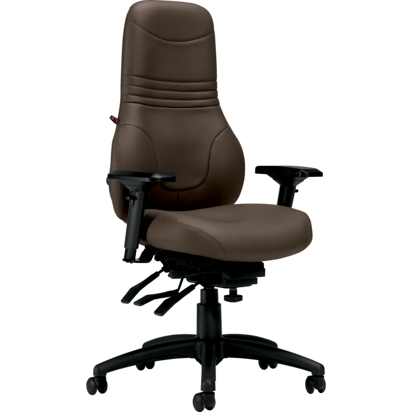 Basics® Ergo Boss™ Executive Back Multi-Tilter Chair LuxPlus fabric Dark Brown