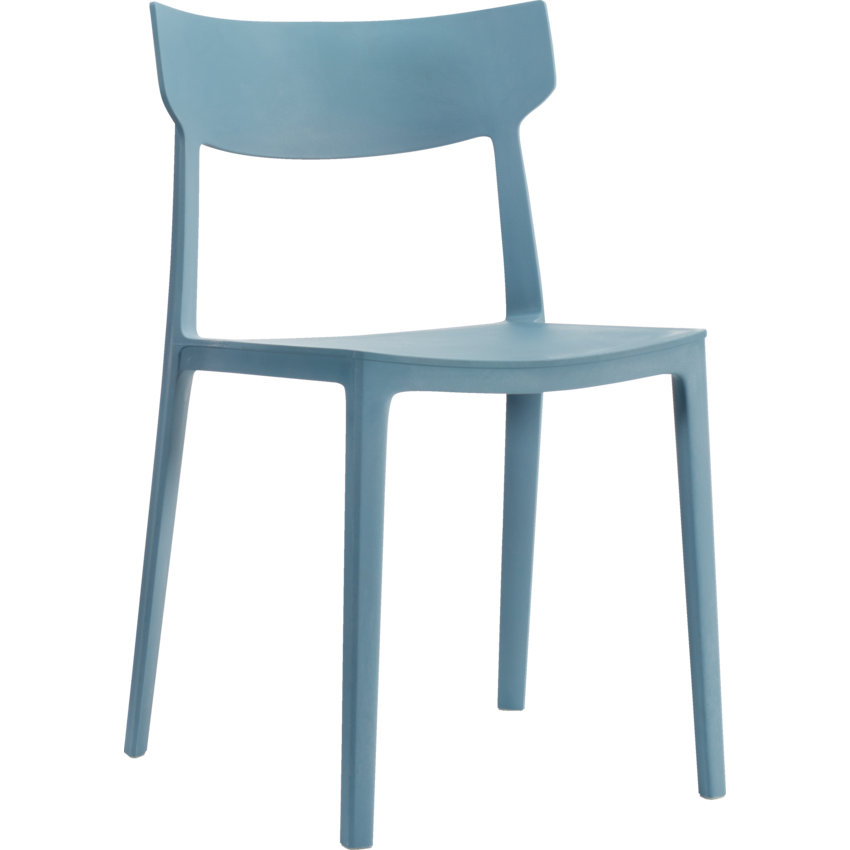 Offices to Go® Kylie Stacking Chair Plastic Cadet