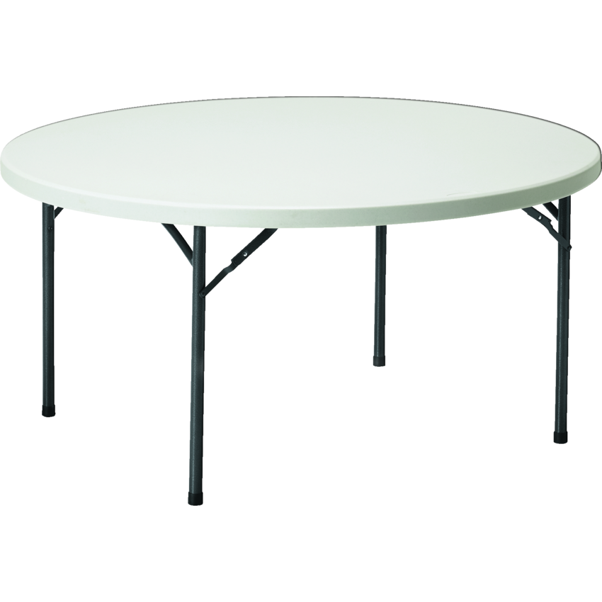 Offices to Go Lite Lift™ II Round Folding Table 48" Diameter Plastic Oyster Top