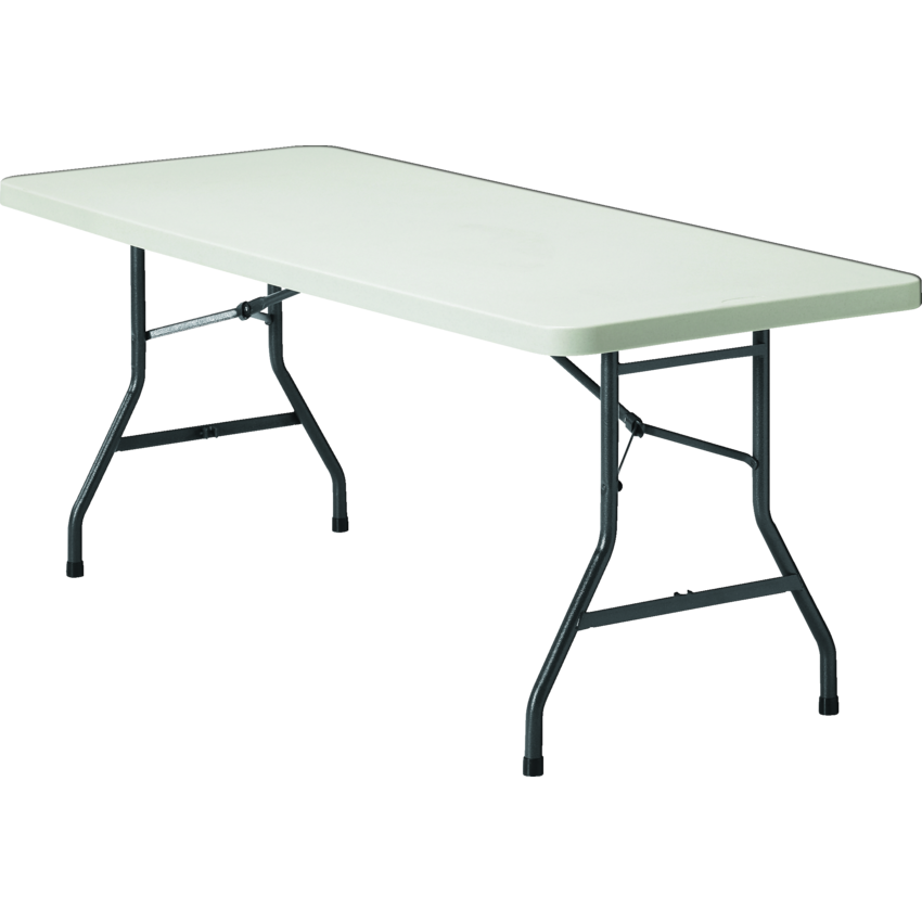 Offices to Go Lite Lift™ II Rectangular Folding Table 60" x 30" Plastic Oyster Top
