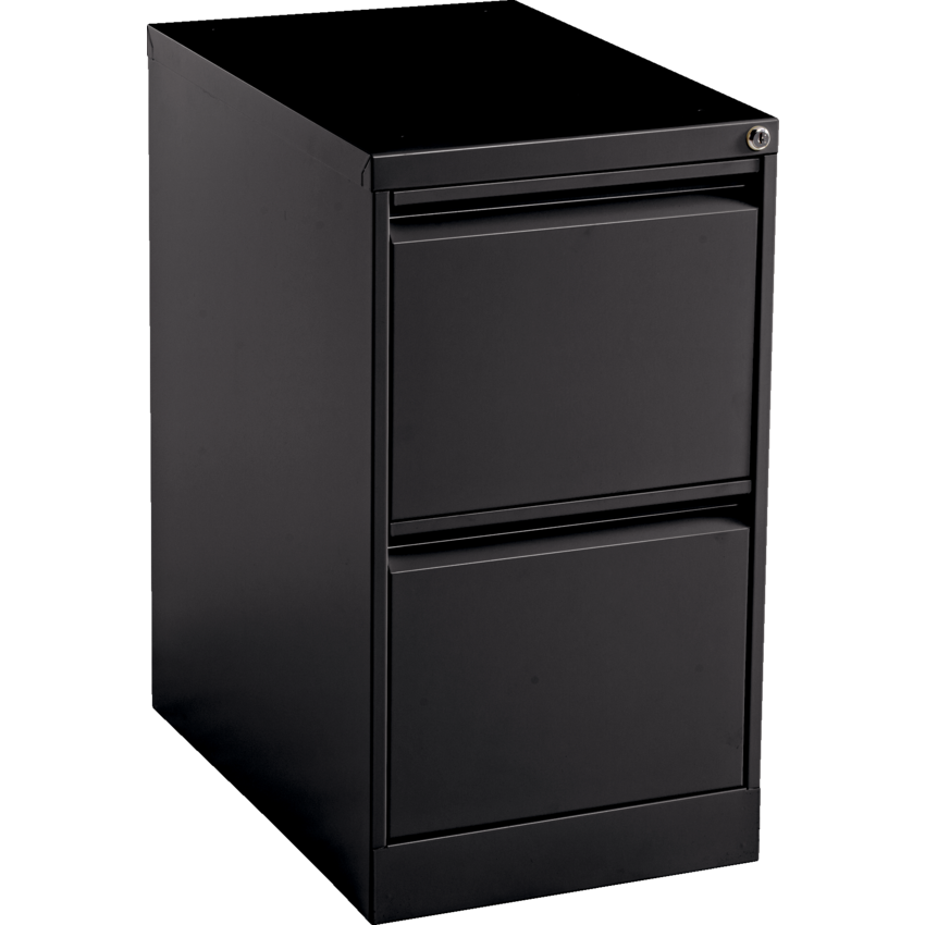Offices to Go File Pedestal 2 File Drawers 23" Deep Black
