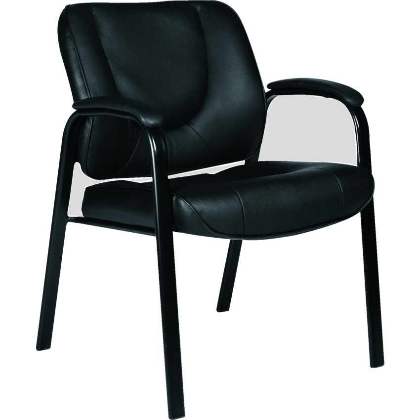 Offices to Go Centro Guest Chair Leather Black