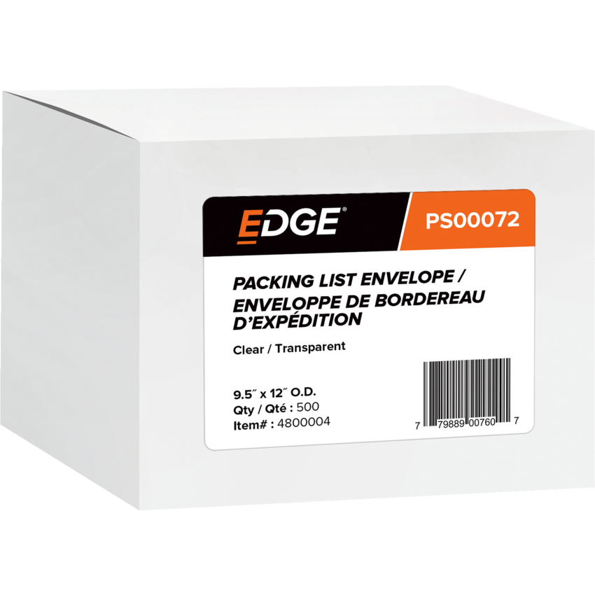 Edge Packing Slip Envelopes No Print 9-1/2" x 12" 500/cse