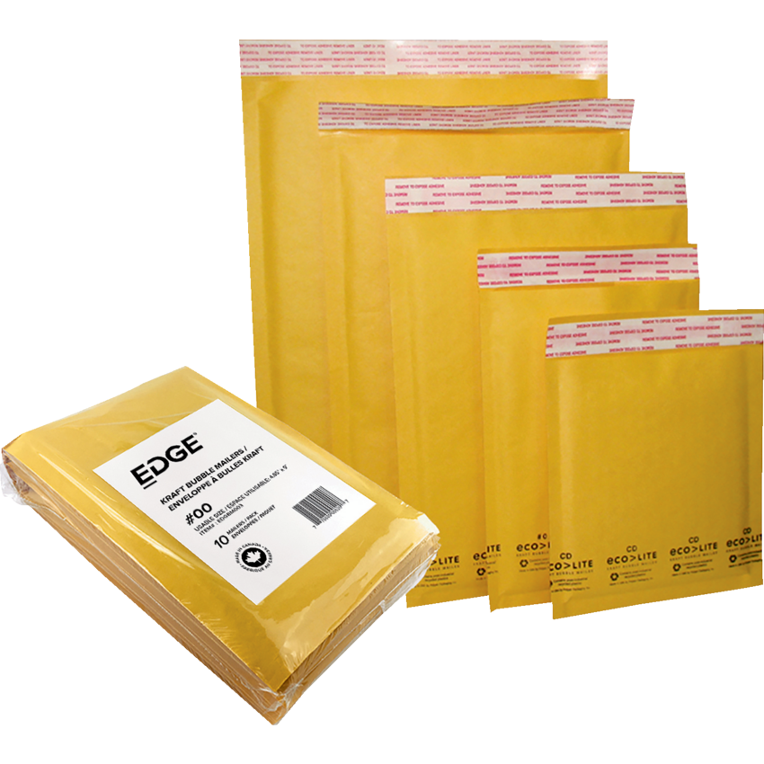 Edge® Cushioned Mailers #5 10-1/4" x 15" Golden Kraft 10/pkg