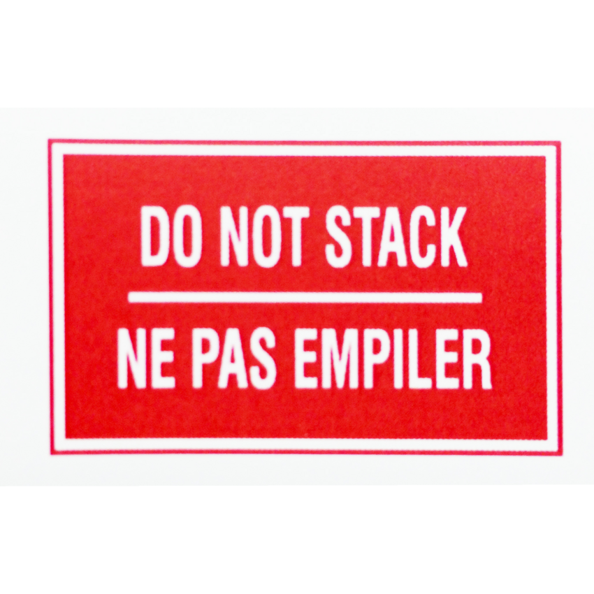 Peel and Stick Label Rolls Do Not Stack Red/White 500 labels/roll