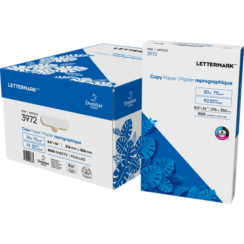 Domtar Lettermark™ Copy Paper 92B 20lb 8-1/2" x 14" 500/pkg