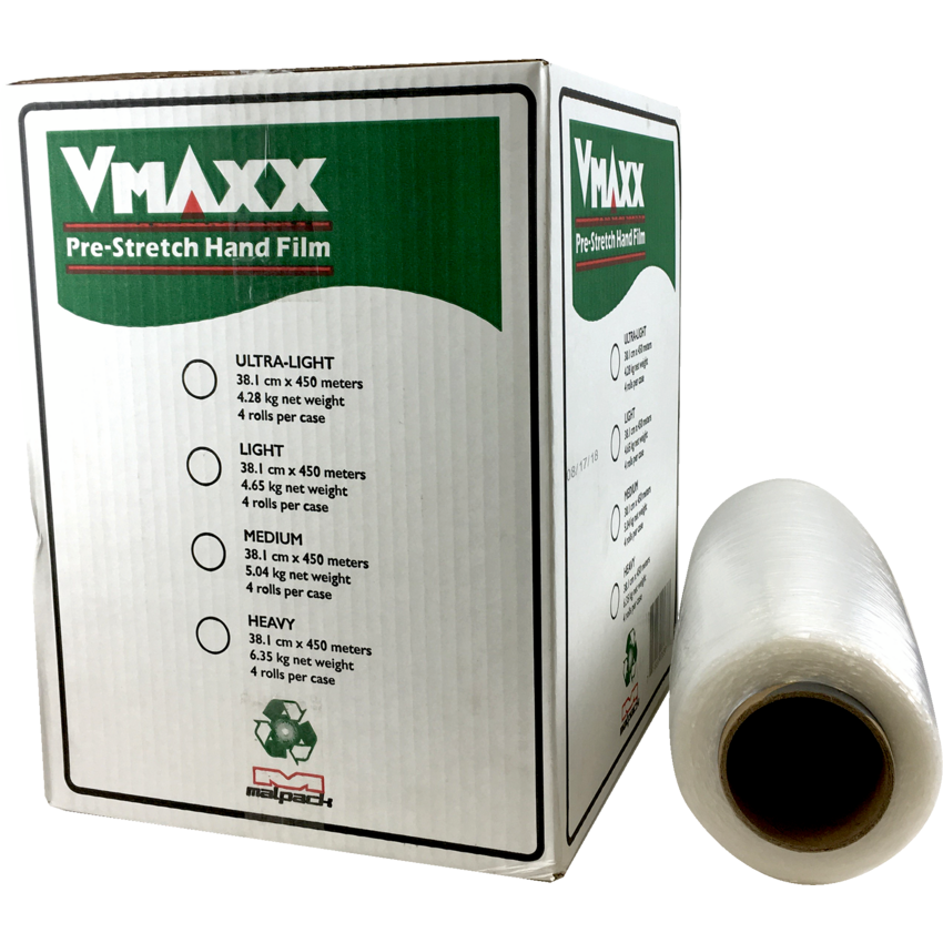 VMAXX PreStretch Hand Film 15" x 1,476' 4 rolls/case