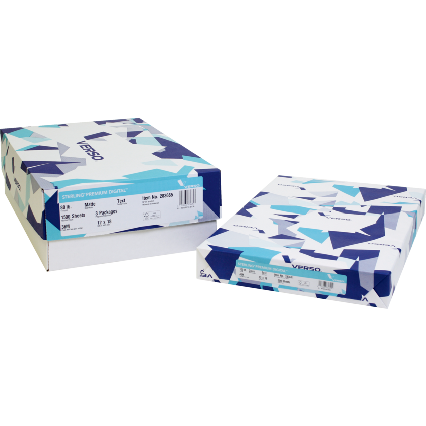 Sterling® Premium Digital™ Gloss Cover Paper 95B 80 lb. 8-1/2" x 11" 250/pkg
