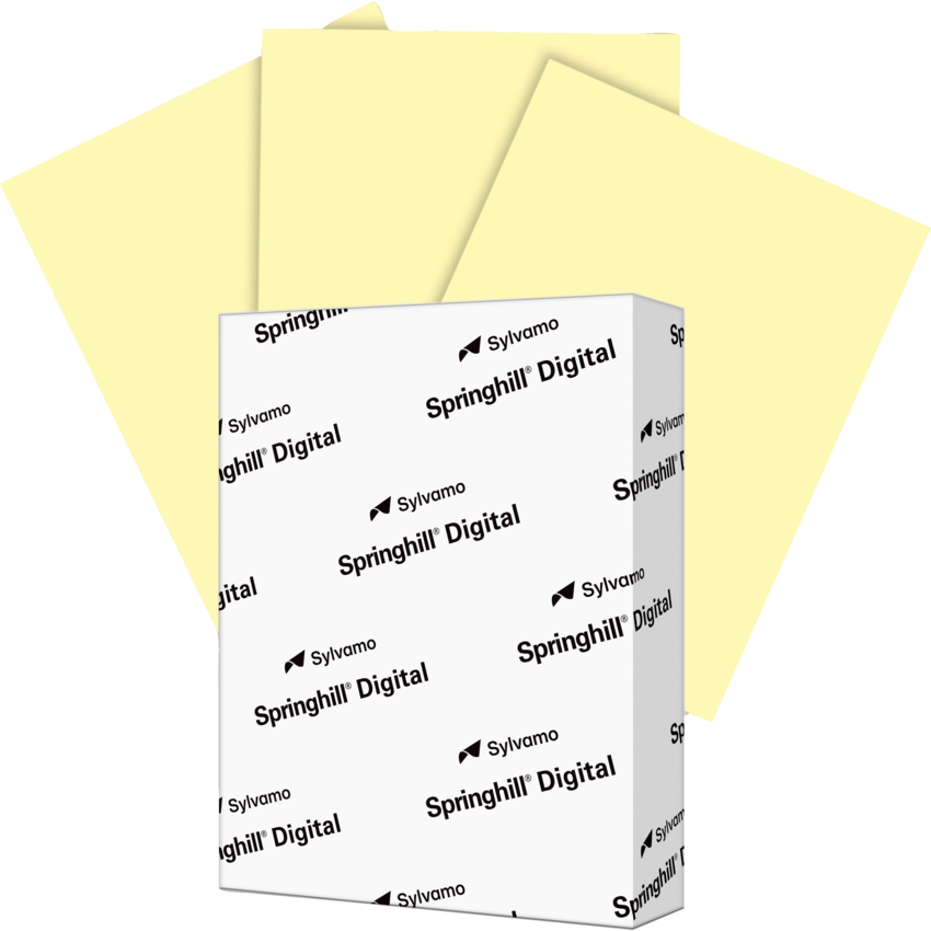 International Paper Springhill® Vellum Bristol Cover Canary 250 sheets/pkg