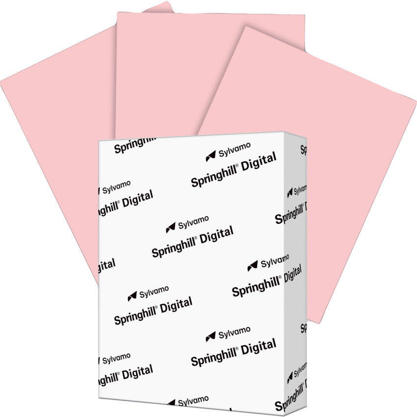 International Paper Springhill® Vellum Bristol Cover Pink 250 sheets/pkg
